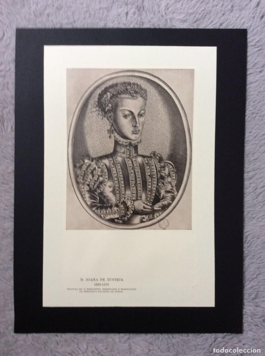 Arte: Personagens hist&oacute;ricas portuguesas do passado (D. Joana de &Aacute;ustria). L&aacute;mina de 1933
