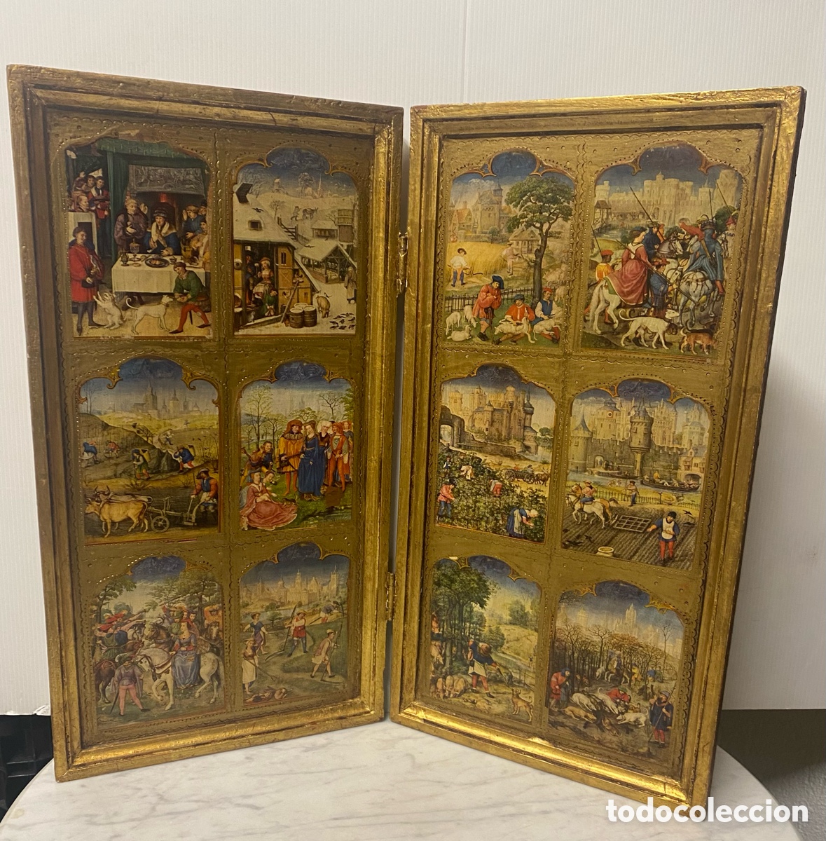 Arte: BREVARIO DE GRIMANI miniaturas flamencas iluminaci&oacute;n calendario medieval retablo