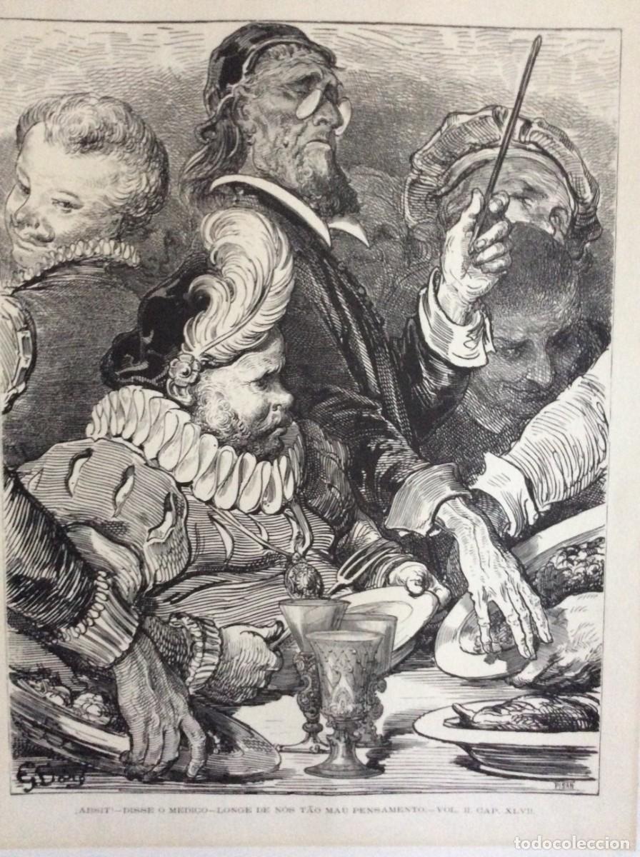 Arte: ABSIT - Disse o medico - Longe de n&oacute;s t&atilde;o mau pensamento. Proveniente da obra O Engenhoso Fidalgo