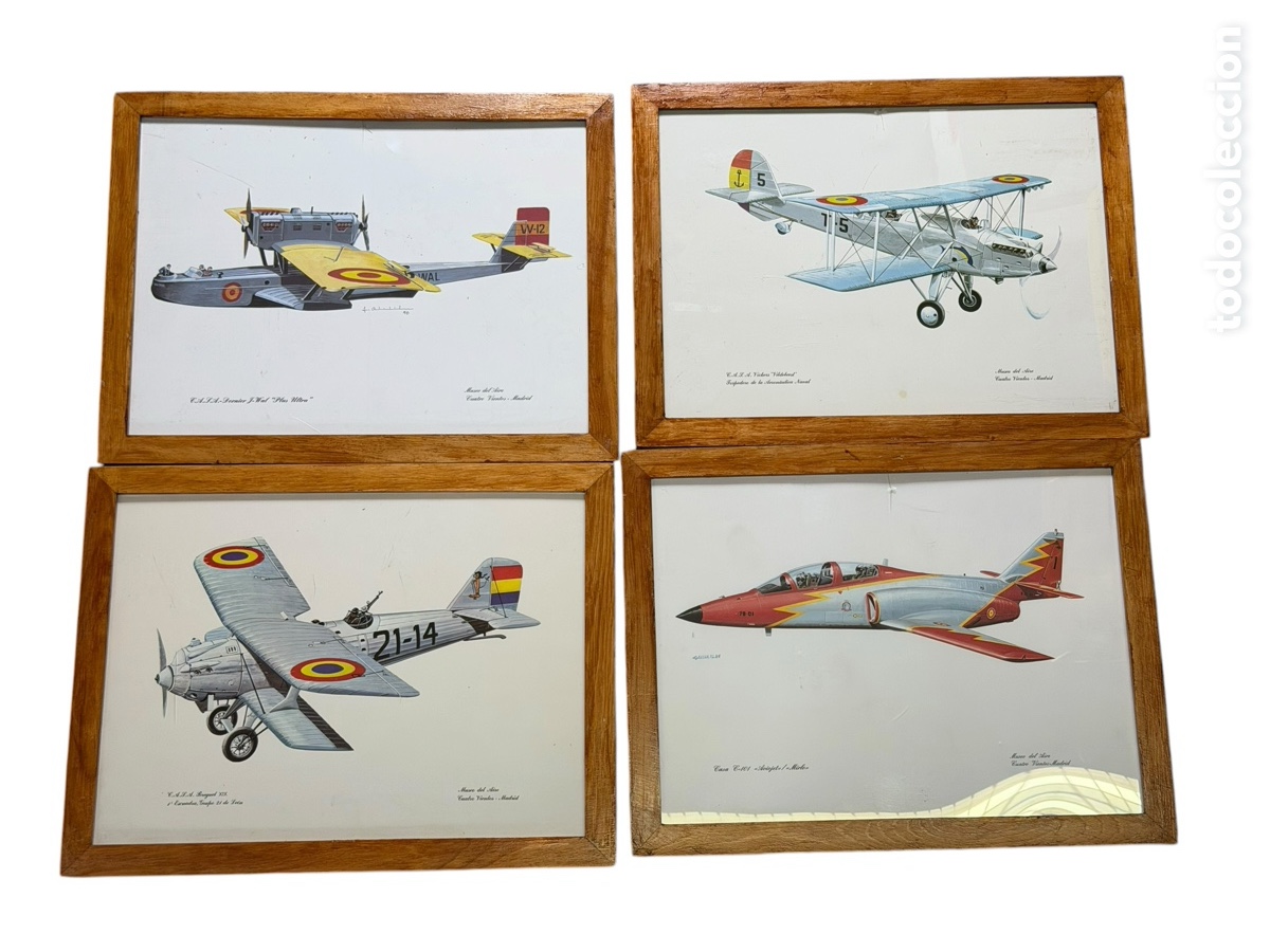 Arte: Antiguas L&aacute;minas de Modelos de Aviones