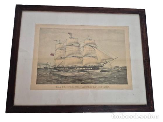 Kunst: L&aacute;mina Enmarcada - del Nav&iacute;o The Clipper Ship &rdquo;Anglesey&rdquo;, 1150 Tons