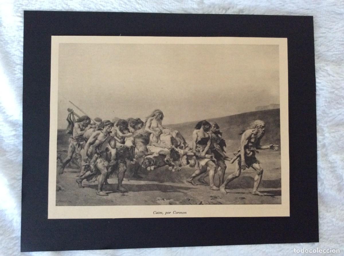 Arte: Drama hist&oacute;rico -Caim, por Cormon. L&aacute;mina de 1941