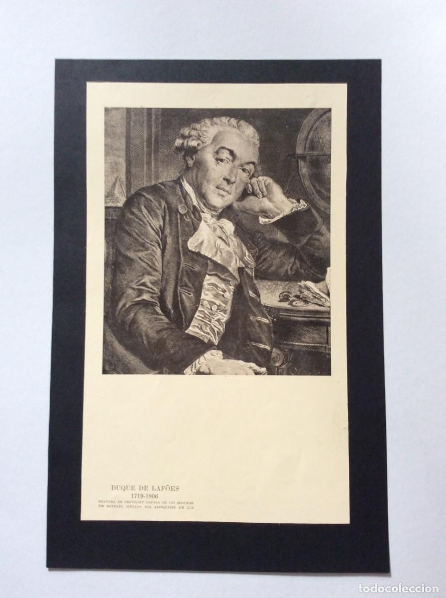 Arte: Personagens hist&oacute;ricas portuguesas do passado (Duque de Laf&otilde;es ) L&aacute;mina de 1933