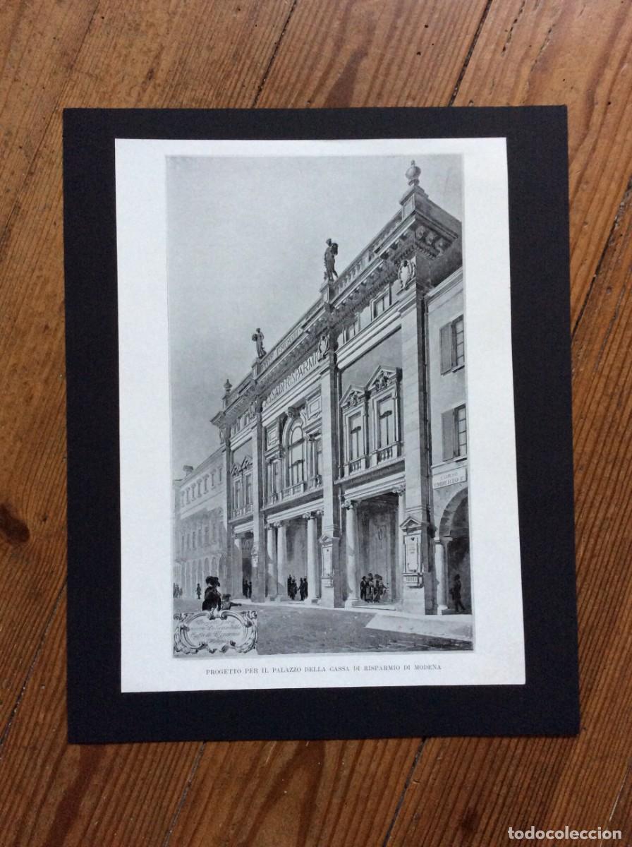 Arte: Projetto per il palazzo della cassa di Risparmio di Modena. L&aacute;mina fotogr. italiana de 1913