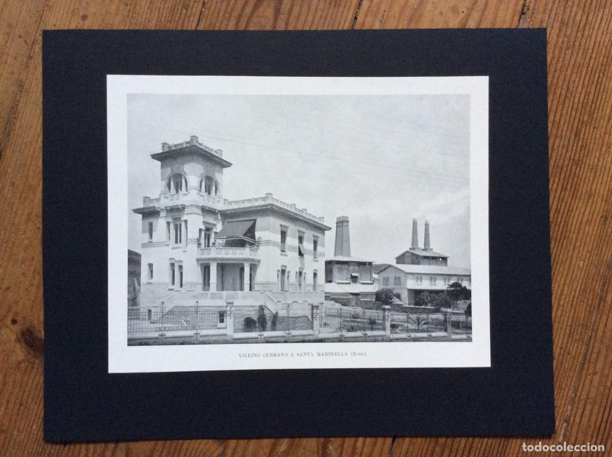 Arte: Villino cerrano a Santa Marinella ( Roma ). L&aacute;mina fotogr&aacute;fica italiana de 1913
