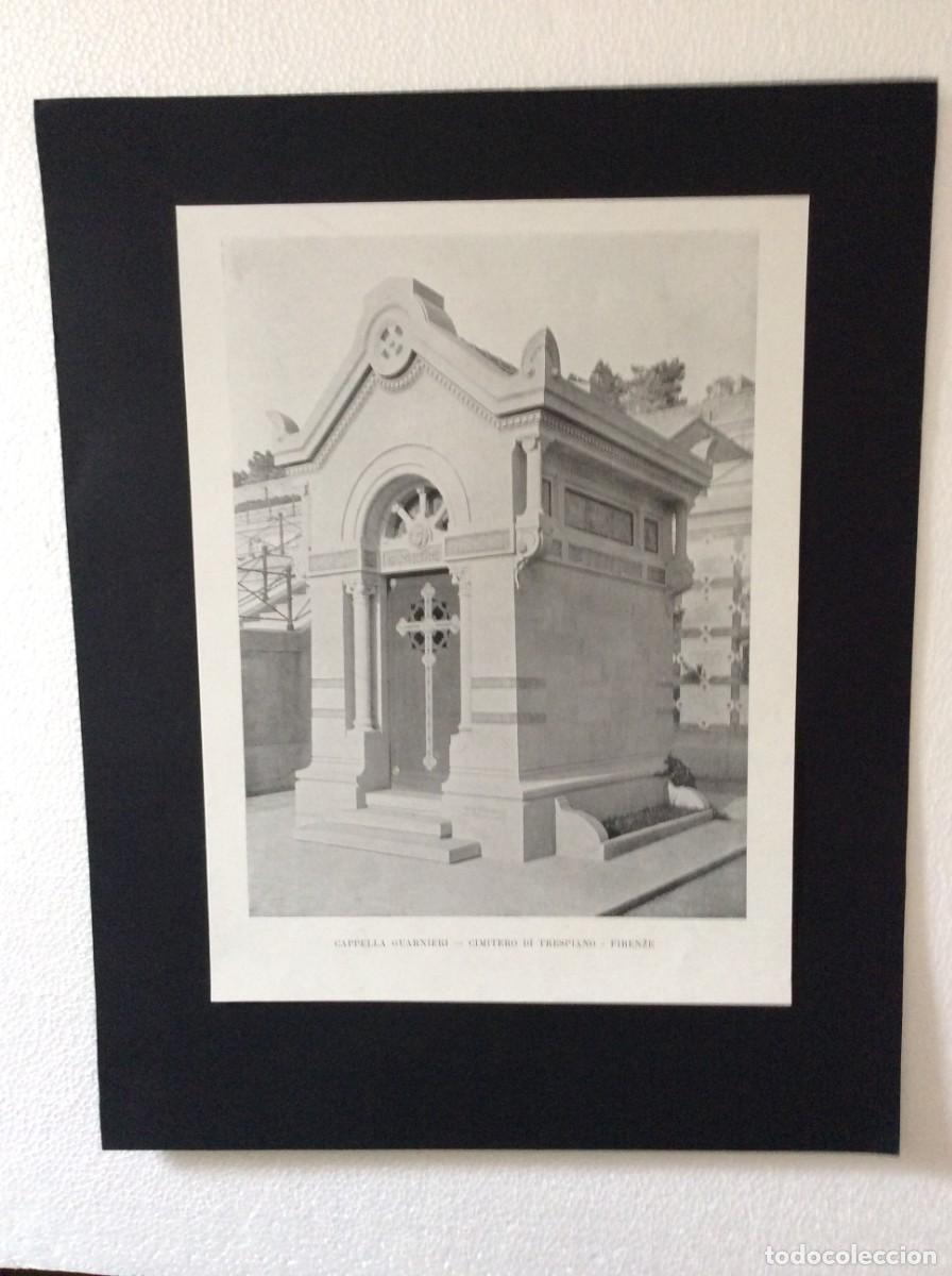 Arte: Capella Guarnieri - Cemiterio di Trespiano - Firenze. L&aacute;mina fotogr&aacute;fica italiana de 1915