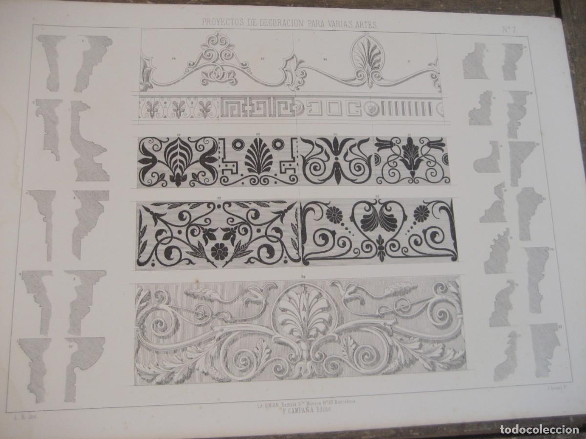 Arte: antigua lamina litografia La Uni&oacute;n Campa&ntilde;a J Giraud . Rigalt proyectos decoracion para pared mosaico