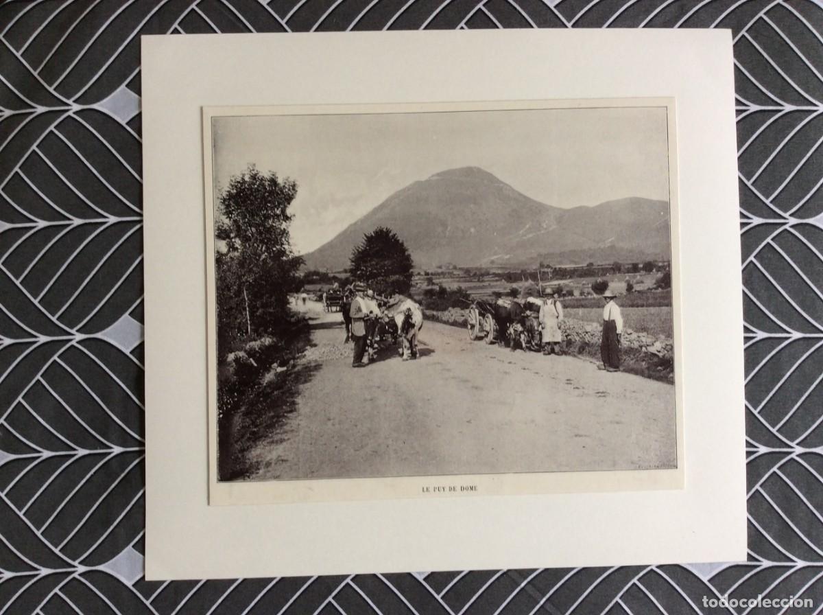 Arte: Le Puy de Dome. - L&aacute;mina fotograf. monocrom&aacute;tica do s&eacute;culo XIX.