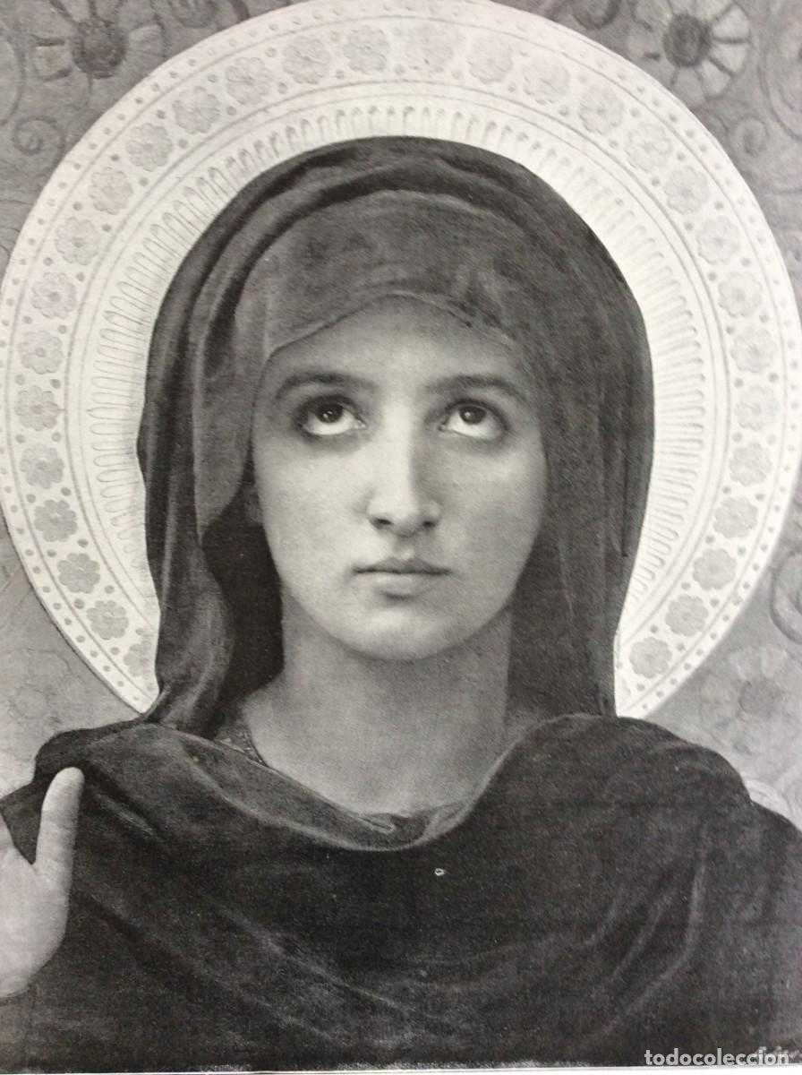 Arte: La Vierge Consolatrice. Lind&iacute;ssima l&aacute;mina fotogr&aacute;fica monocrom&aacute;tica do s&eacute;culo XIX. Raro