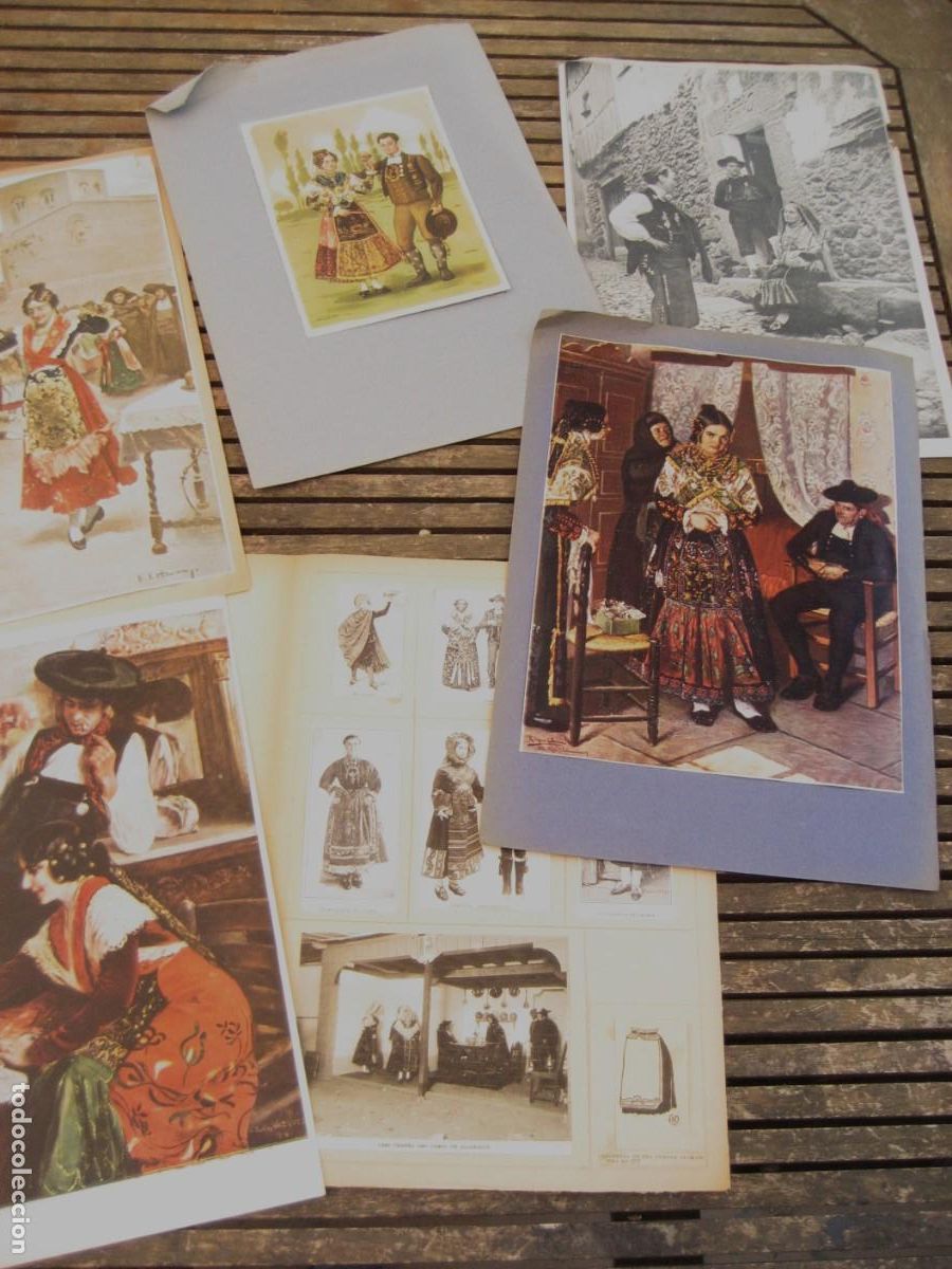 Arte: Interesante recopilaci&oacute;n indumentaria tipos de Salamanca l&aacute;minas y recortes antiguos