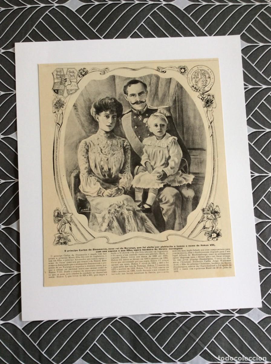 Art: O principe Carlos da Dinamarca, novo rei da Noruega..L&aacute;mina de 1905