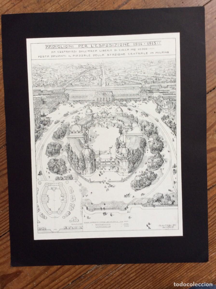 Arte: Progetto per padiglioni per L&acute;esposizione 1914 - 1915 da costruire...L&aacute;mina italiana de 1915