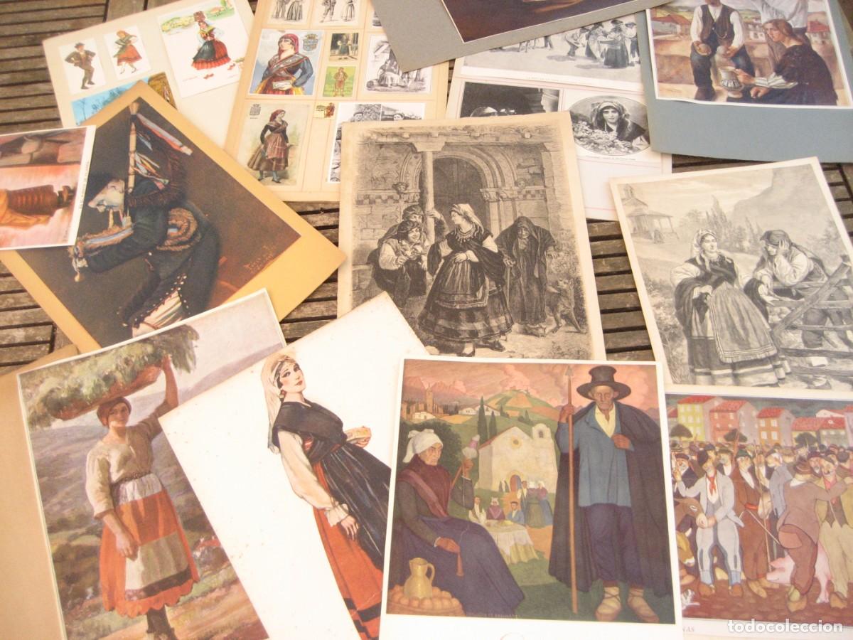 Arte: Interesante recopilaci&oacute;n indumentaria de Asturias gaitero maragatos l&aacute;minas recortes antiguos