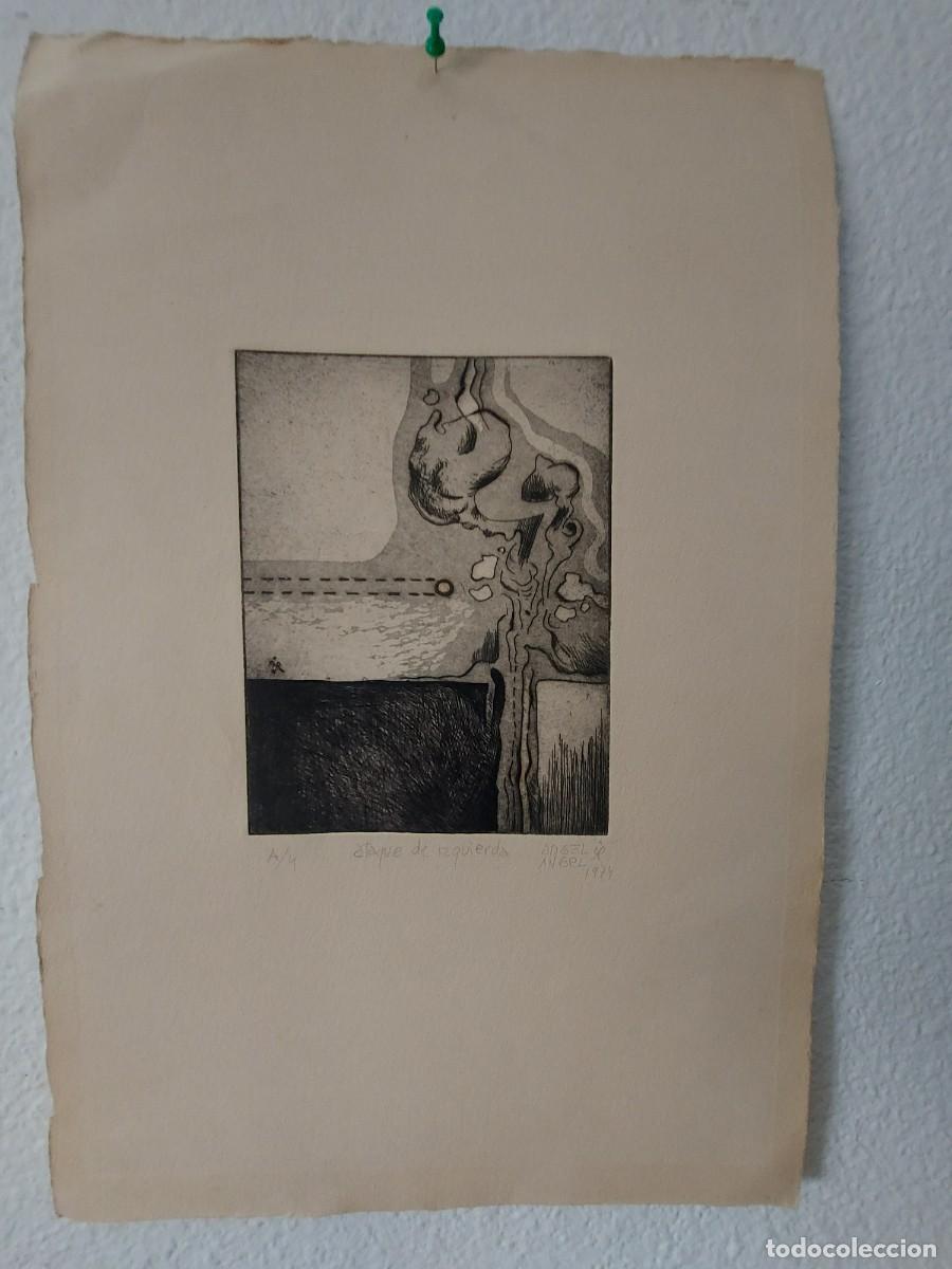 Arte: LAMINA PINTADA PLUMILLA POR ANGEL ANGLE 1974 MEDIDAS 75 X25 ( CAJA N&ordm;3 )