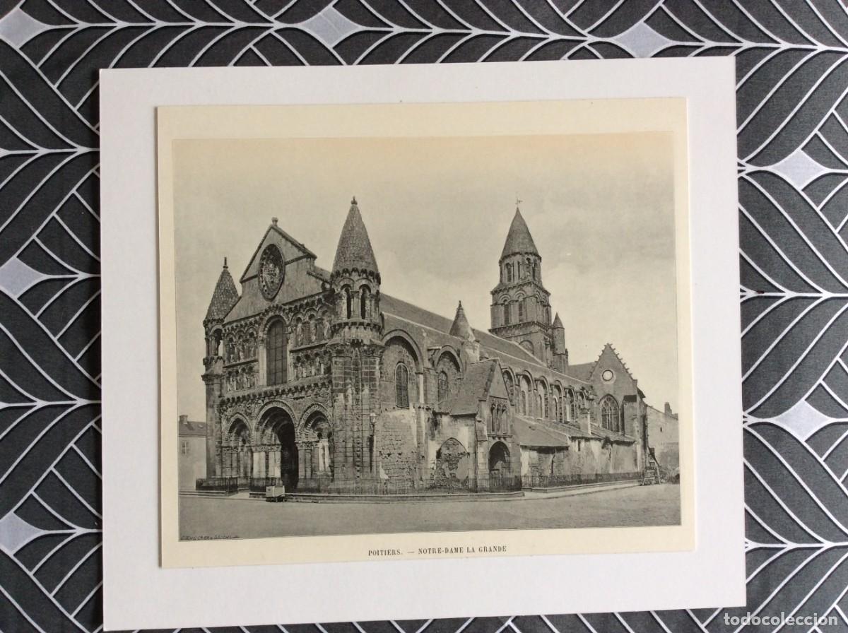 Arte: Poitiers - Notre - Dame la Grande. L&aacute;mina fotogr. monocrom&aacute;tica do s&eacute;c. XIX
