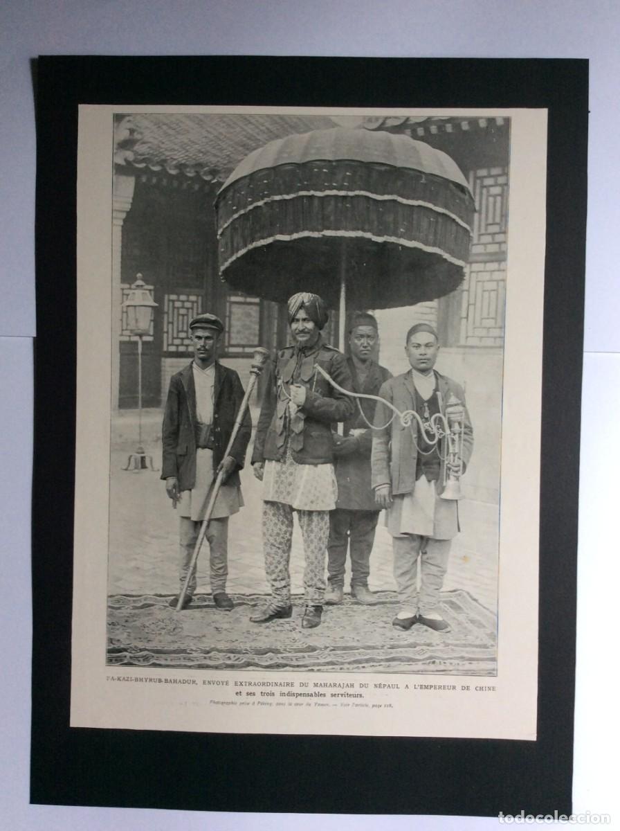Arte: Fa-Kazi-Bhoyrub- Bahadur,envoy&eacute; extraordinaire du Maharajah du N&eacute;pal..L&aacute;mina fotogr.original de 1908