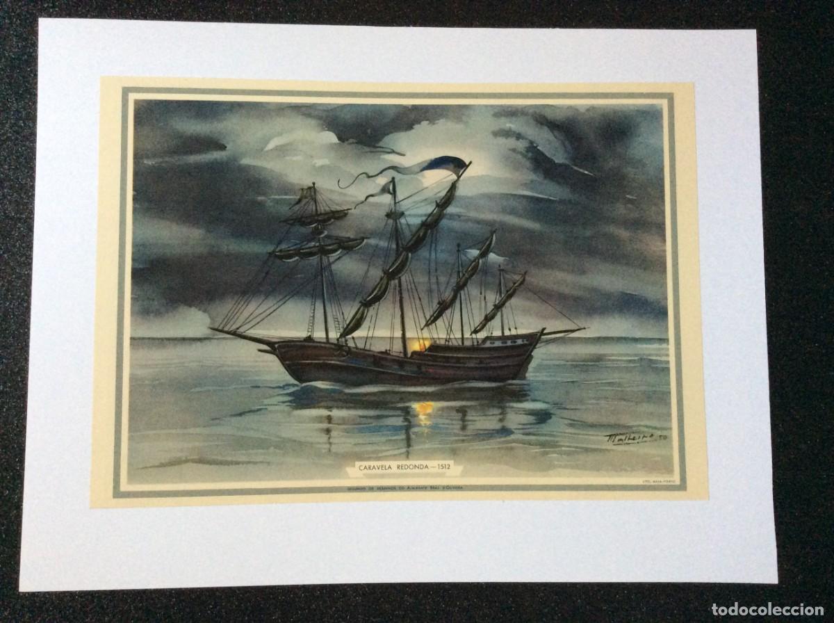 Arte: Caravela redonda - 1512. Segundo o desenho do Almirante Jo&atilde;o Braz de Oliveira