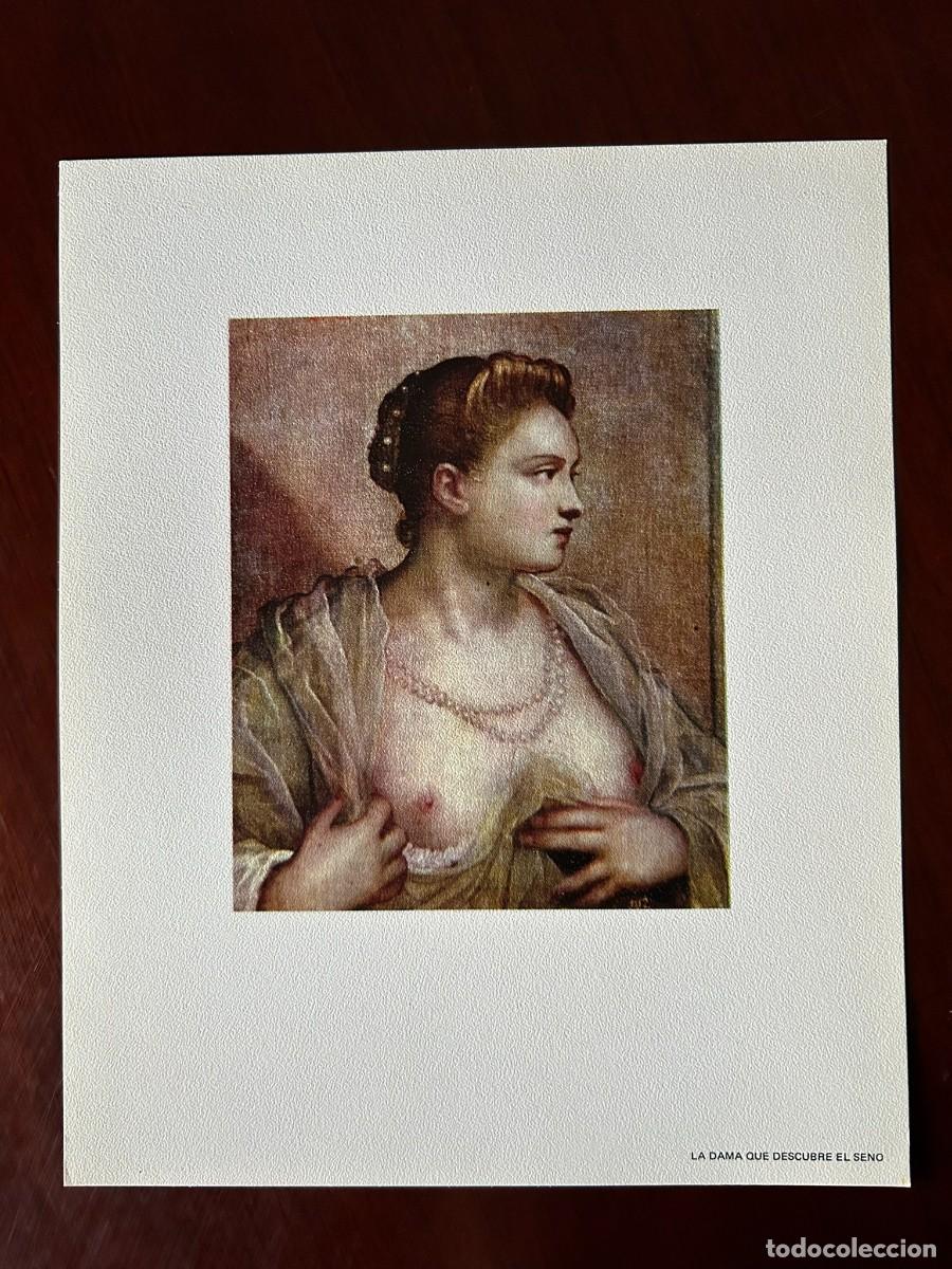 Arte: LA DAMA QUE DESCUBRE EL SENO - TINTORETTO &ndash; MUSEO DEL PRADO MADRID L&Aacute;MINA PUBLICITARIA ABELL&Oacute; 1970