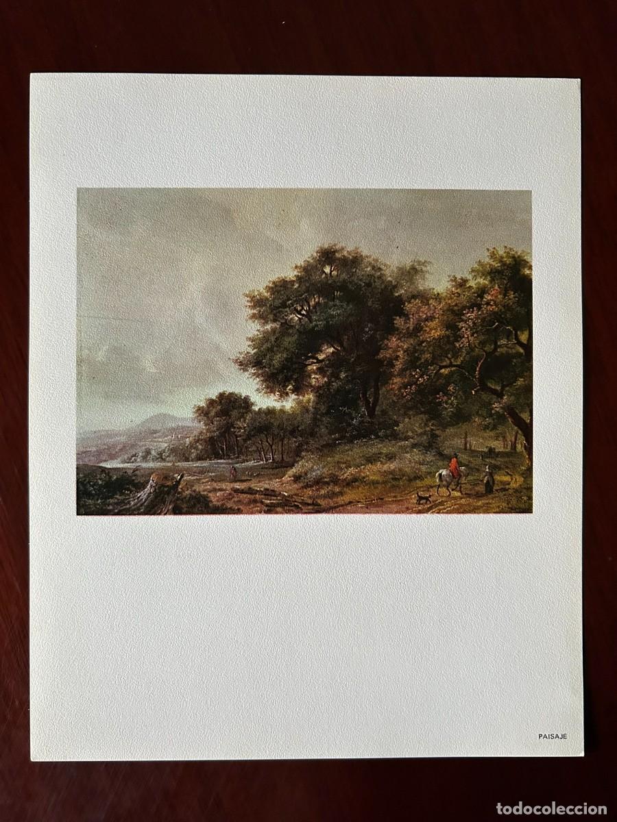 Arte: PAISAJE - MEINDERT HOBBEMA - MUSEO DEL PRADO MADRID L&Aacute;MINA PUBLICITARIA ABELL&Oacute; 1970