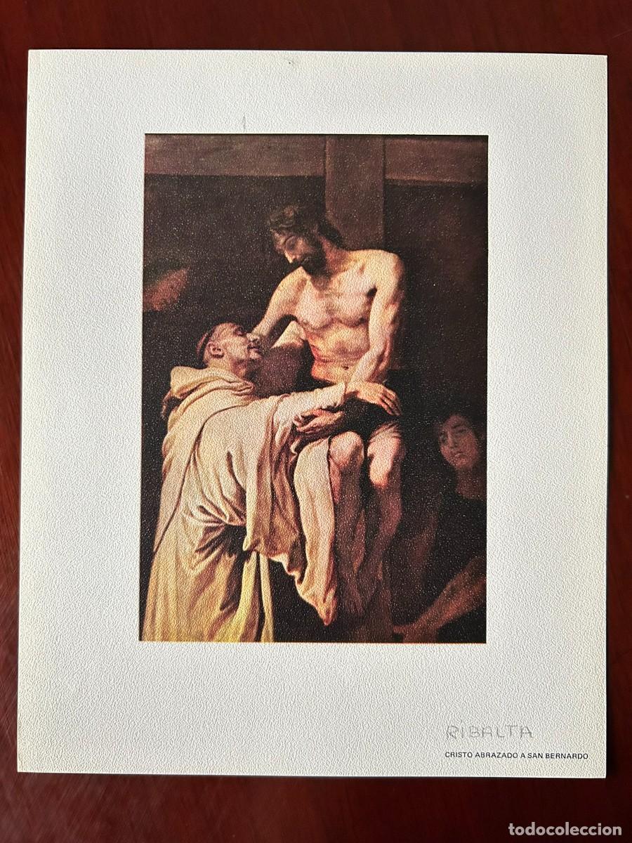 Arte: CRISTO ABRAZANDO A SAN BERNARDO - RIBALTA - MUSEO DEL PRADO MADRID L&Aacute;MINA PUBLICITARIA ABELL&Oacute; 1970