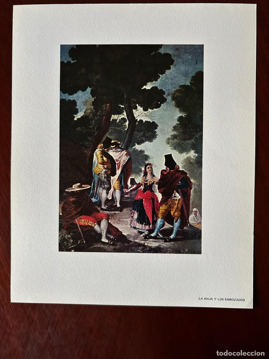 Arte: LA MAJA Y LOS EMBOZADOS - FRANCISCO DE GOYA - MUSEO DEL PRADO MADRID L&Aacute;MINA PUBLICITARIA ABELL&Oacute; 1970