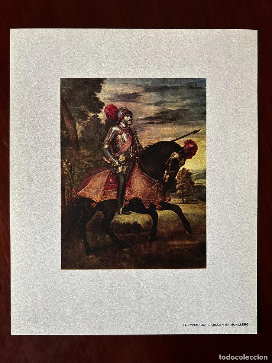 Arte: EL EMPERADOR CARLOS V - TIZIANO - MUSEO DEL PRADO MADRID L&Aacute;MINA PUBLICITARIA ABELL&Oacute; 1970