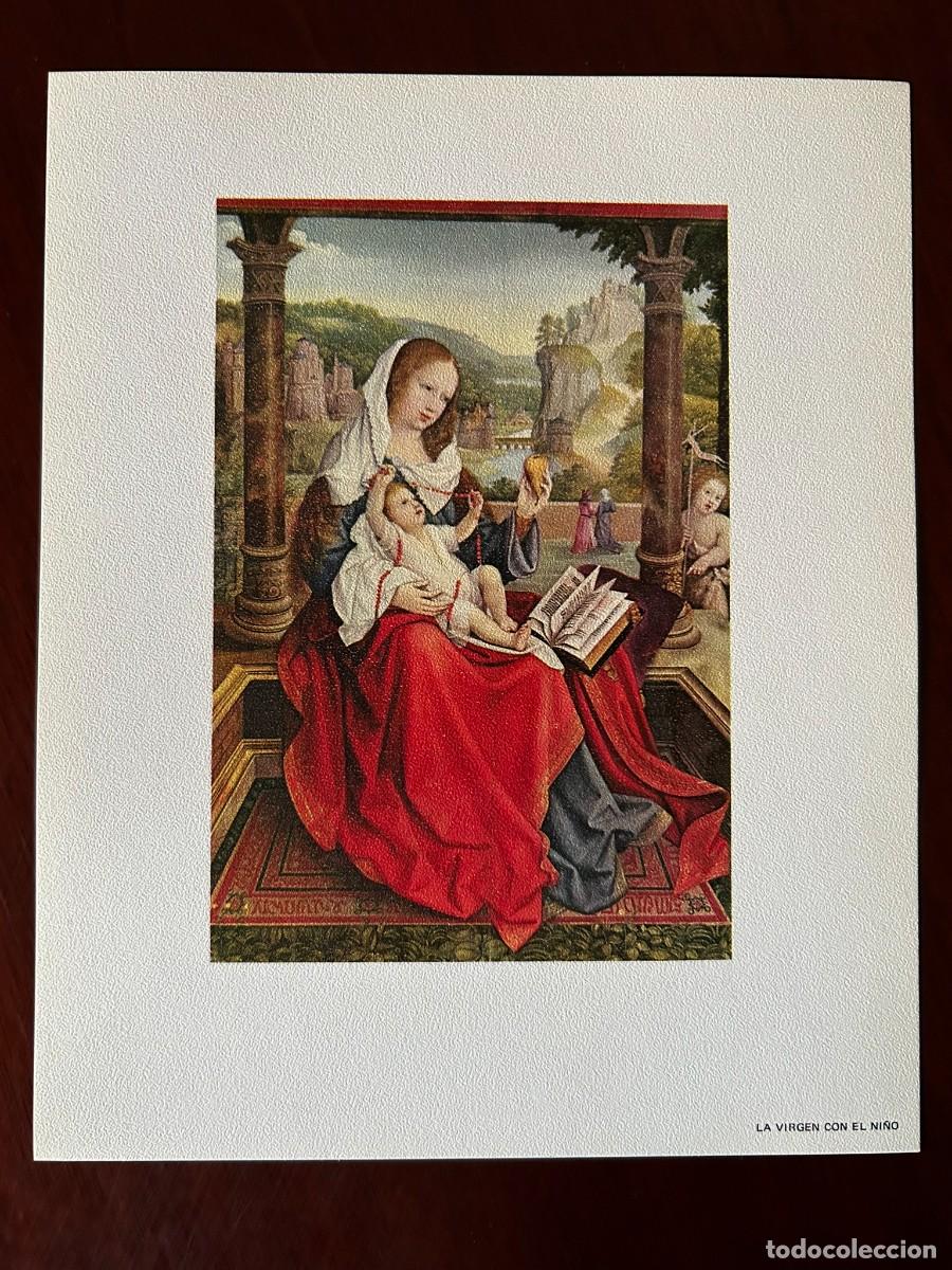Arte: VIRGEN CON EL NI&Ntilde;O - BERNARD VAN ORLEY - MUSEO DEL PRADO MADRID L&Aacute;MINA PUBLICITARIA ABELL&Oacute; 1970