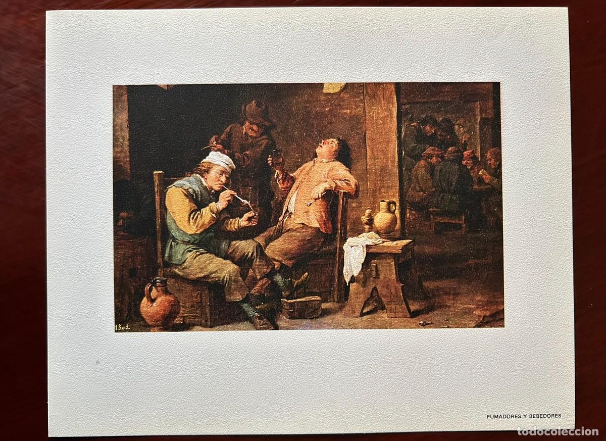 Arte: FUMADORES Y BEBEDORES - DAVID TENIERS II - MUSEO DEL PRADO MADRID L&Aacute;MINA PUBLICITARIA ABELL&Oacute; 1970
