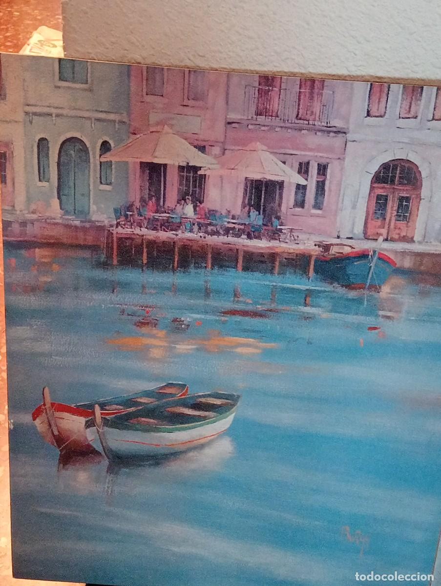 Arte: L&Agrave;MINA DURA DEL CUADRO ORIGINAL DE BURGI (VISTA SOBRE EL AGUA II