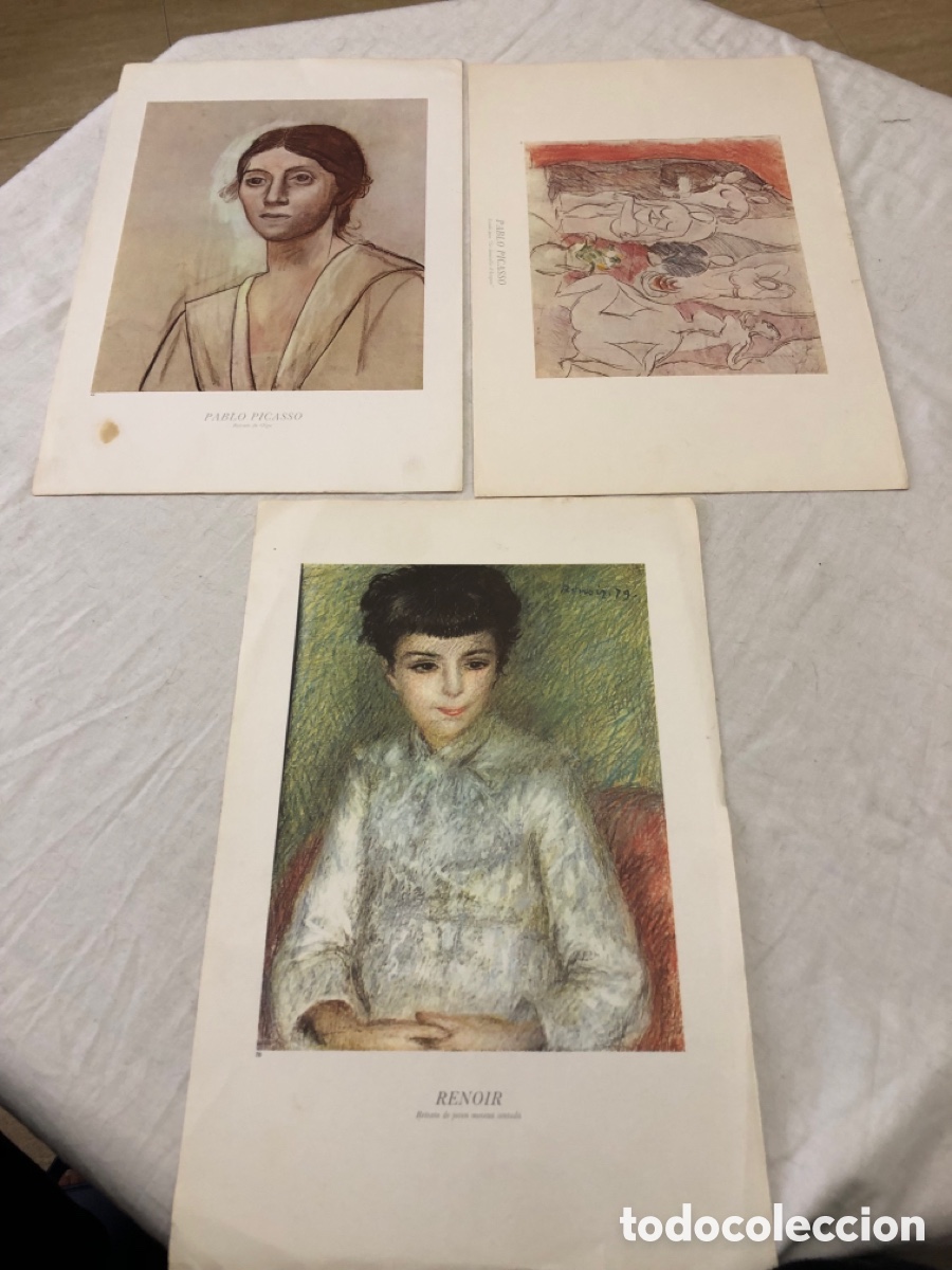 Arte: Lote de L&aacute;minas de Renoir y Pablo Picasso