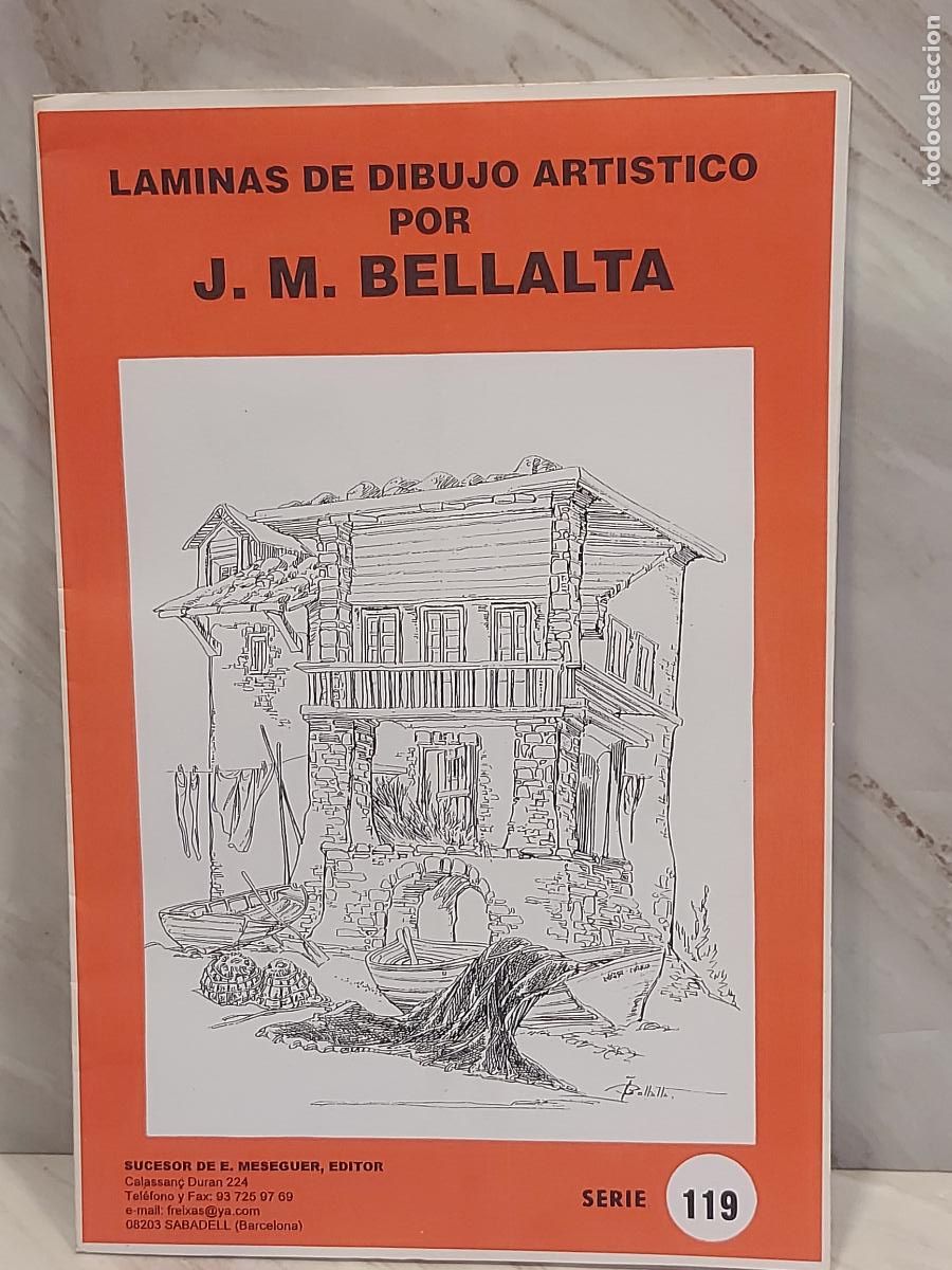 Arte: L&Aacute;MINAS DE DIBUJO ART&Iacute;STICO / SERIE 119 / RURALES IV / J.M.BELLALTA / 8 L&Aacute;MINAS / NUEVO