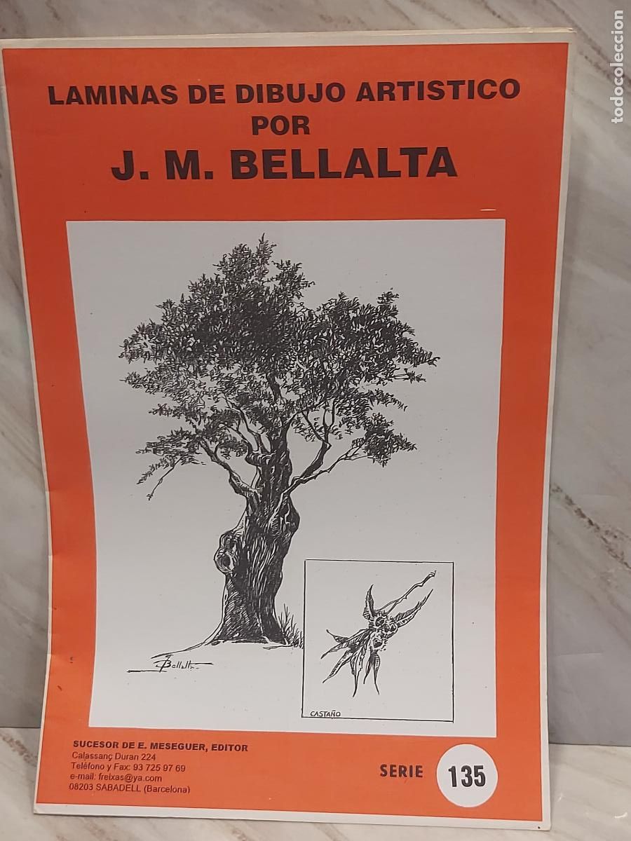 Arte: L&Aacute;MINAS DE DIBUJO ART&Iacute;STICO / SERIE 135 / &Aacute;RBOLES II / J.M.BELLALTA / 8 L&Aacute;MINAS / NUEVO