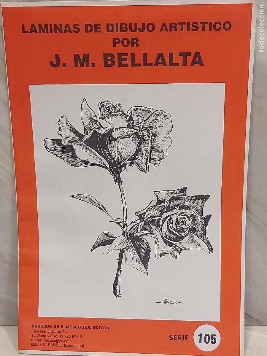 Arte: L&Aacute;MINAS DE DIBUJO ART&Iacute;STICO / SERIE 105 / FLORES I / J.M.BELLALTA / 8 L&Aacute;MINAS / NUEVO
