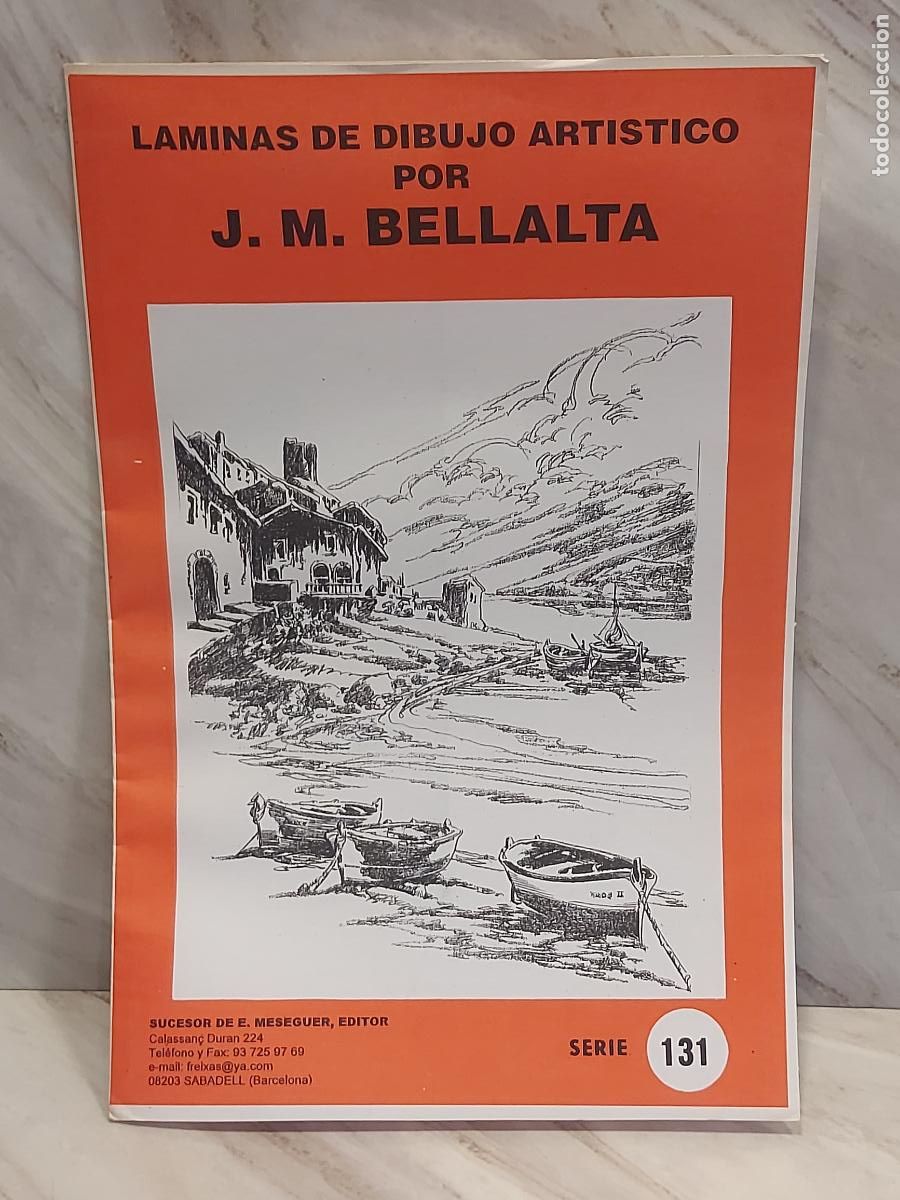 Arte: L&Aacute;MINAS DE DIBUJO ART&Iacute;STICO / SERIE 131 / MARINAS / J.M.BELLALTA / 8 L&Aacute;MINAS / NUEVO