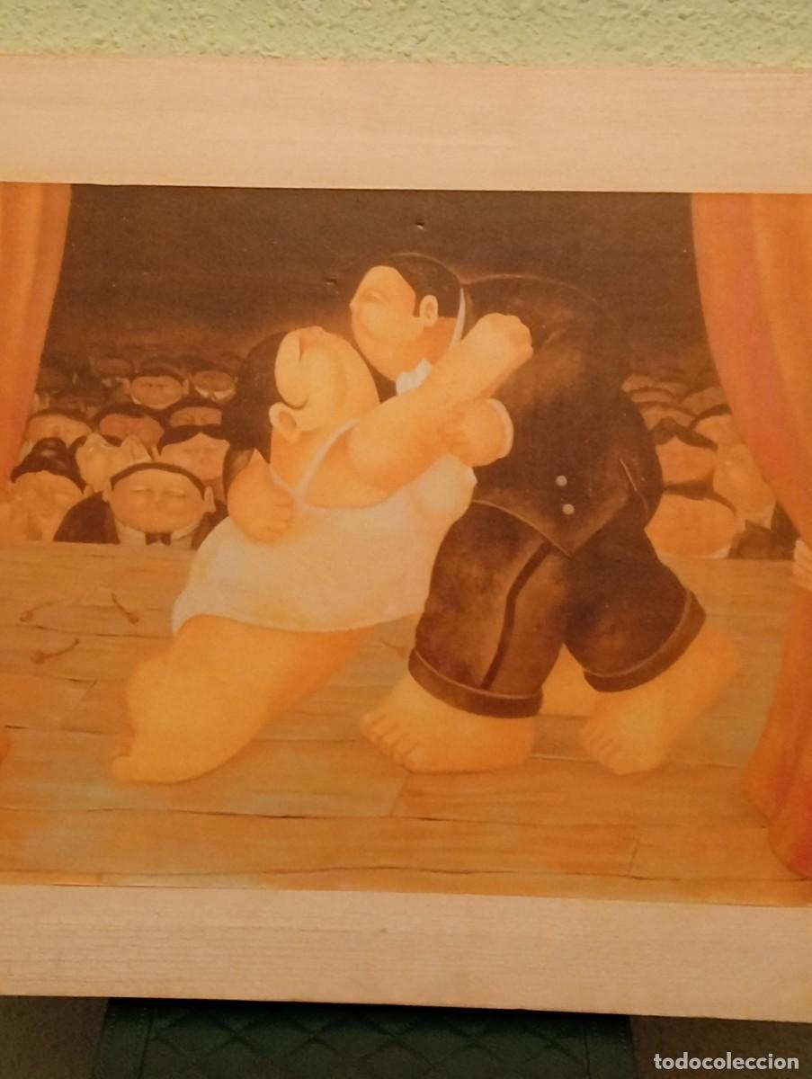 Arte: L&Agrave;MINA VINTAGE DEL CUADRO DE BOTERO &rdquo;PAREJA BAILANDO&rdquo; (BUEN ESTADO)