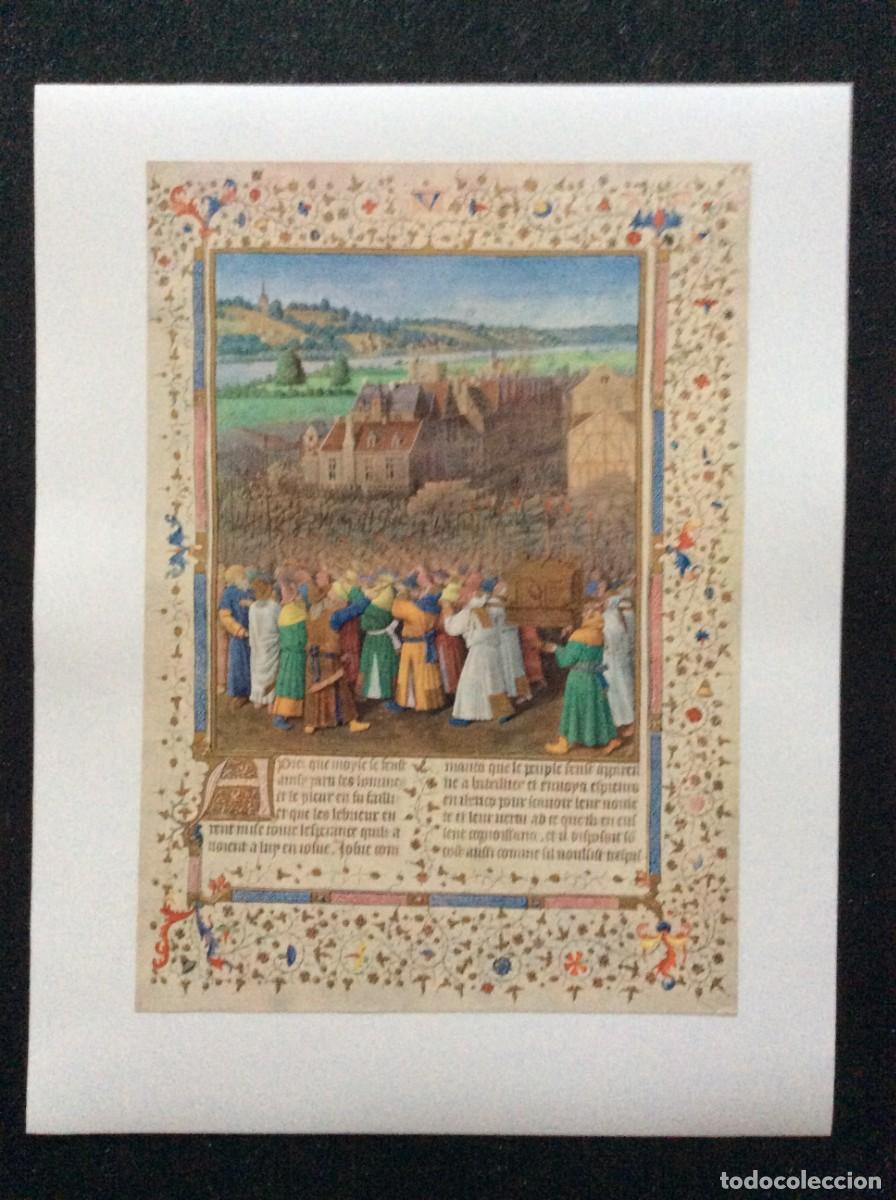 Arte: Lind&iacute;ssima reprodu&ccedil;&atilde;o de um manuscrito iluminado. Uma prociss&atilde;o medieval. Ano 193?