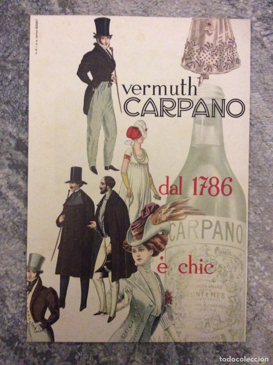 Arte: Excelente estampa publicit&aacute;ria do ano 1949. Vermuth Carpano &eacute; chic