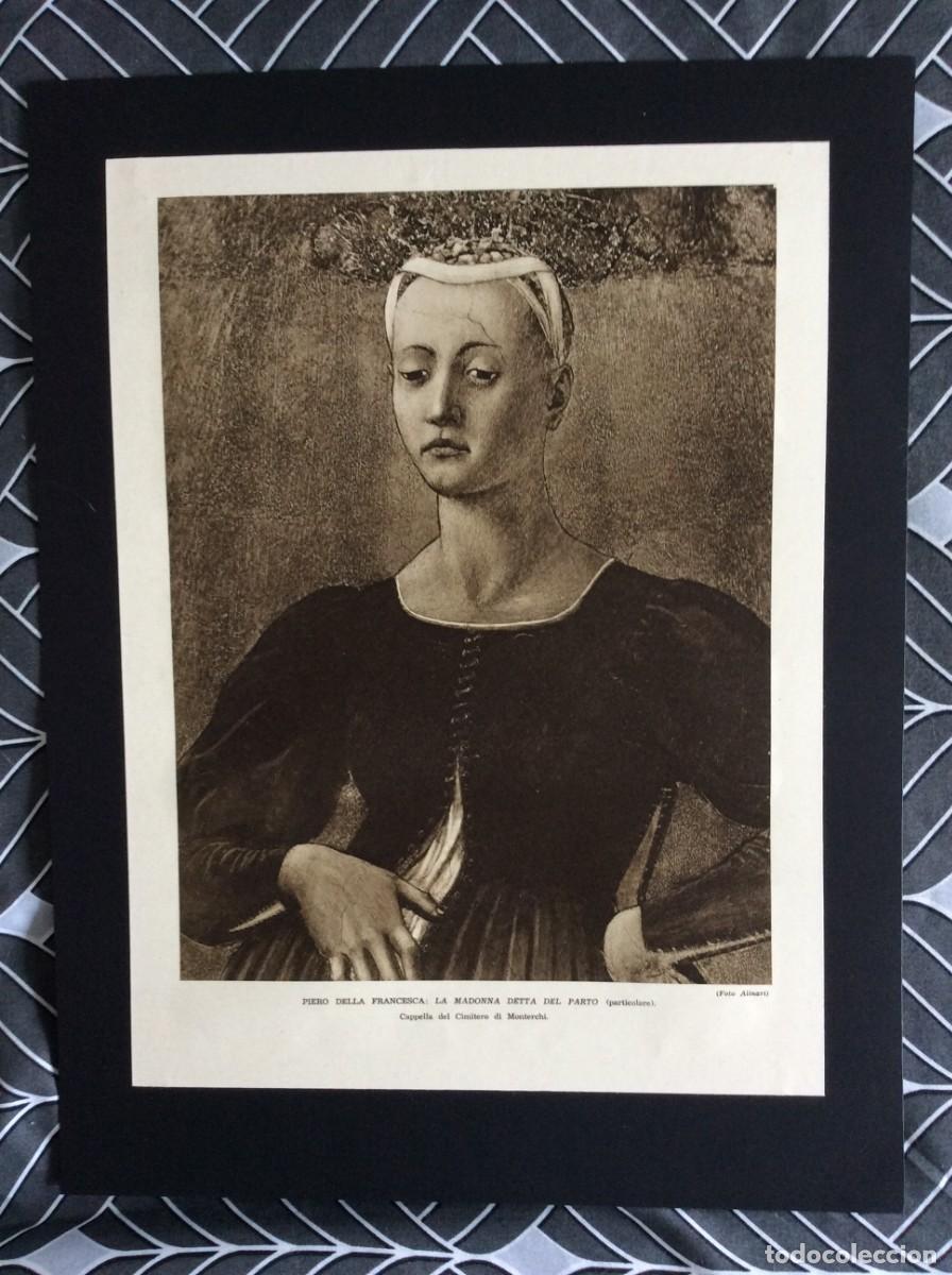 Arte: Piero Della Francesca: La Madonna detta del parto. L&aacute;mina italiana de 1934