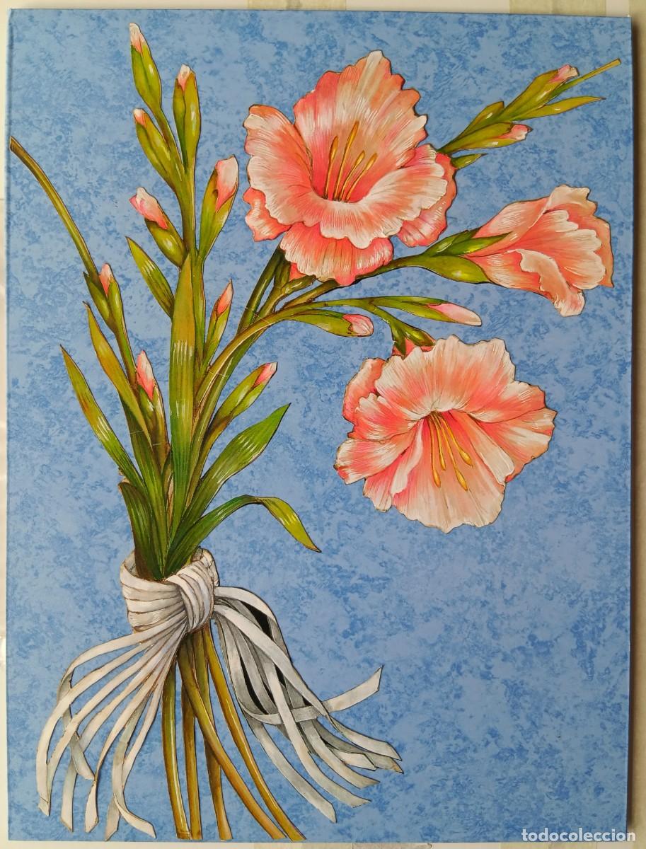 Arte: L&Aacute;MINA DECORATIVA ANTIGUA SOBRE TABLA. MEDIDAS DE LA OBRA: 40 X 30. VER FOTOS.