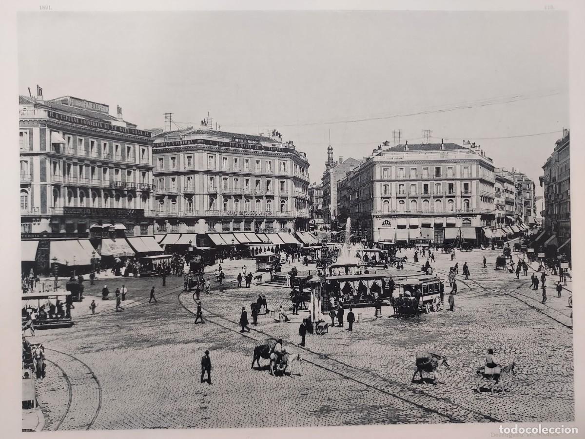 Arte: Fototipia a&ntilde;o 1891: MADRID. PUERTA DEL SOL. Espa&ntilde;a Ilustrada. Hauser Menet. 32x25