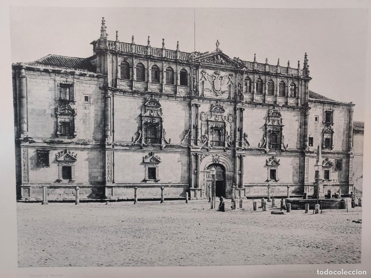 Arte: Fototipia a&ntilde;o 1891: ALCALA DE HENARES. LA UNIVERSIDAD. Espa&ntilde;a Ilustrada. Hauser Menet. 32x25. Madrid