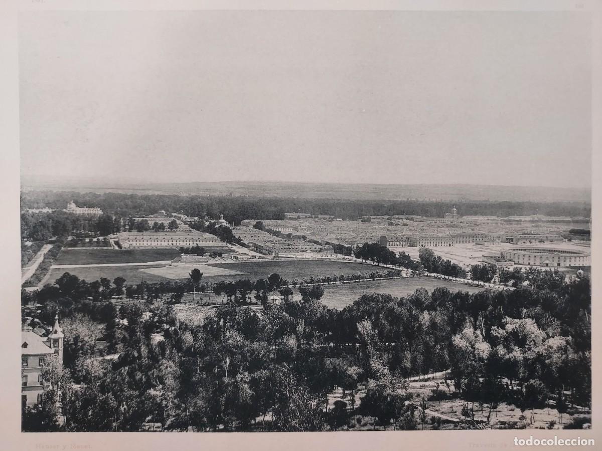 Arte: Fototipia a&ntilde;o 1891: ARANJUEZ. VISTA GENERAL. Espa&ntilde;a Ilustrada. Hauser Menet. 32X25. Madrid