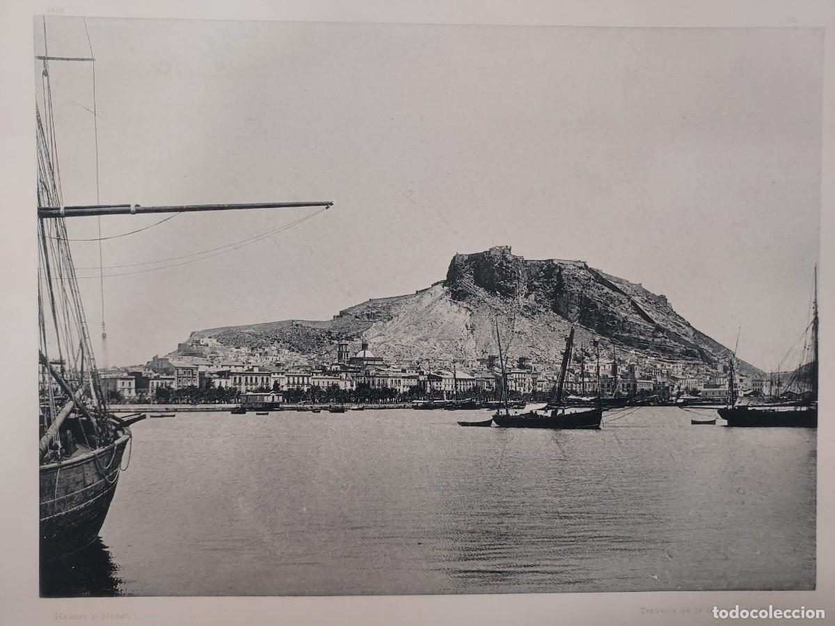 Arte: Fototipia a&ntilde;o 1892: ALICANTE. VISTA GENERAL. Espa&ntilde;a Ilustrada. Hauser Menet. 32x25