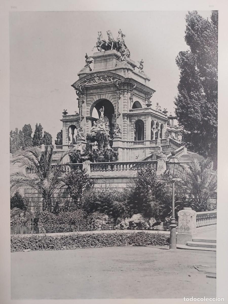 Arte: Fototipia a&ntilde;o 1892: BARCELONA. PARQUE DETALLE DE LA CASCADA. Espa&ntilde;a Ilustrada. Hauser Menet. 32x25.