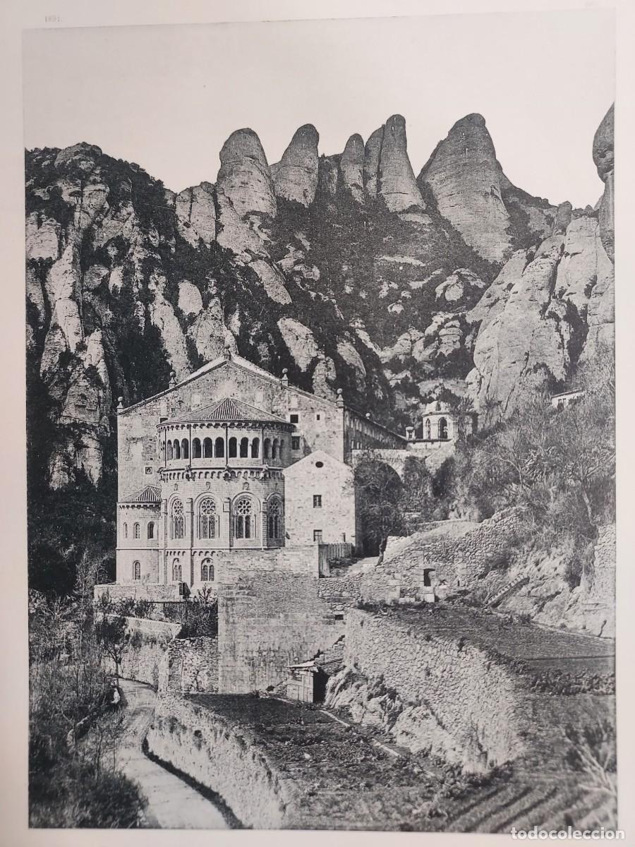 Arte: Fototipia a&ntilde;o 1891: BARCELONA. MONTSERRAT. EL MONASTERIO. Espa&ntilde;a Ilustrada. Hauser Menet. 32x25.