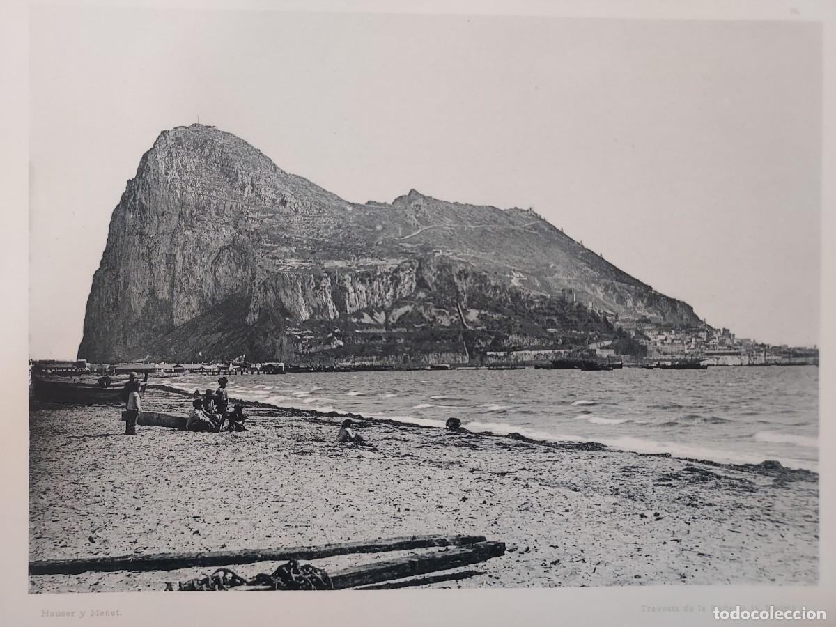 Arte: Fototipia a&ntilde;o 1891: C&Aacute;DIZ. EL PE&Ntilde;&Oacute;N DE GIBRALTAR. Espa&ntilde;a Ilustrada. Hauser Menet. 32X25