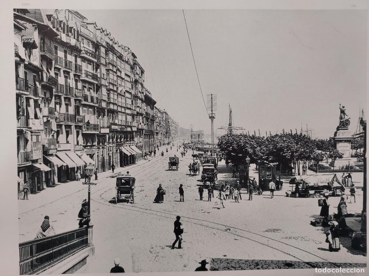 Arte: Fototipia a&ntilde;o 1890: SANTANDER. EL MUELLE. Espa&ntilde;a Ilustrada. Hauser Menet. 32X25