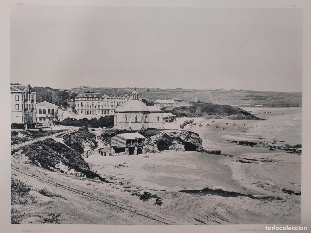 Arte: Fototipia a&ntilde;o 1891: SANTANDER. EL SARDINERO. Espa&ntilde;a Ilustrada. Hauser Menet. 32X25