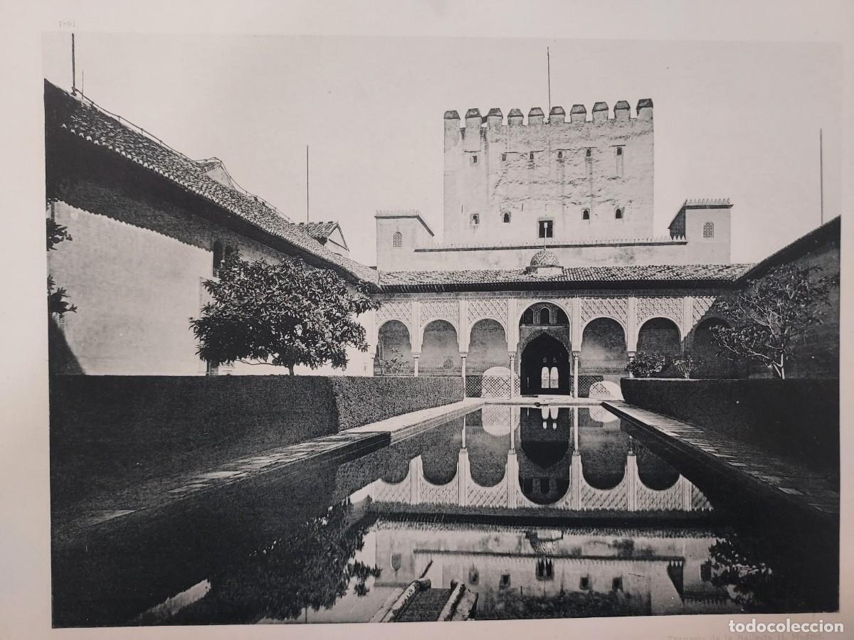 Arte: Fototipia a&ntilde;o 1891: GRANADA. ALHAMBRA: PATIO ARRAYANES. Espa&ntilde;a Ilustrada. Hauser Menet. 32X25