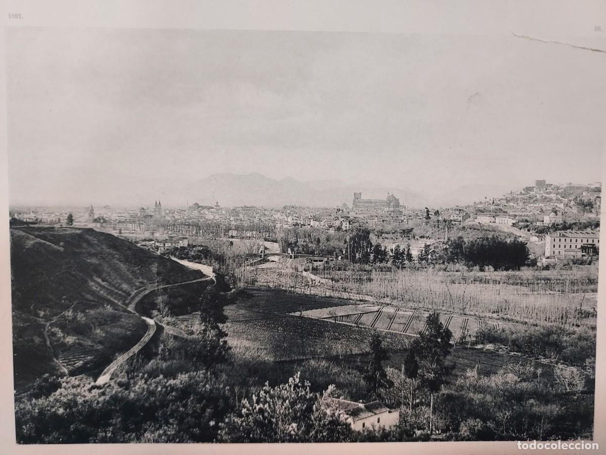Arte: Fototipia a&ntilde;o 1891: GRANADA. VISTA DESDE EL BARRANCO DE LA ZORRA. Espa&ntilde;a Ilustrada. Hauser Menet